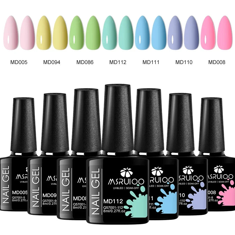 7pc Nail Gel Polish Set DIY Nail Art Design All For Decoration Soak Off UV Gel Long Lasting Manicure Painting Gel Vernis Kits Tri Light Beauty