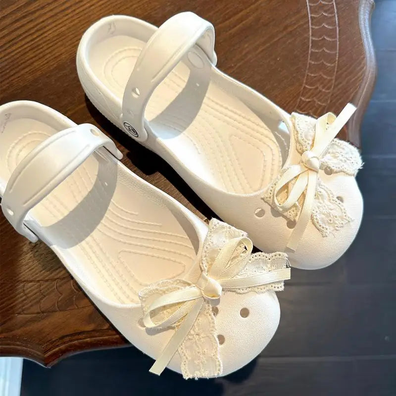 Elegant Polka Dot Bowknot DIY Shoes Charms Set 2026 New Luxury Faux Pearl Ballet Clogs Accessories Woman's Shoes Decorations Pi-Mart