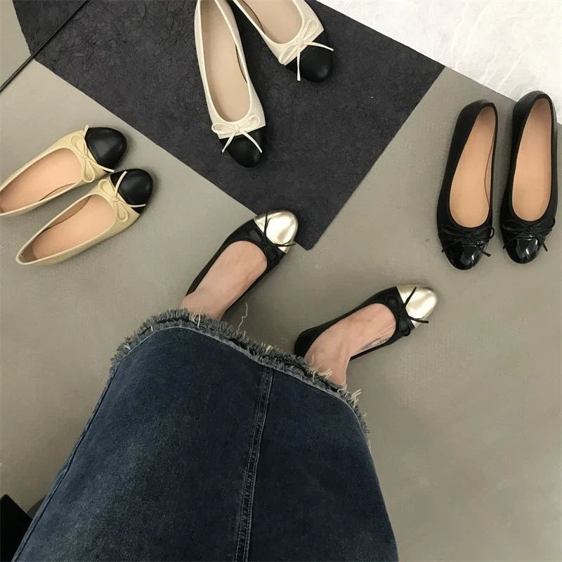 2026 New Spring Butterfly-knot Women Loafer Elegant Mix Colors Slip On Shoes Laides Comfort Soft Sole Ballet Flats Single Shoes LadyShow.Store