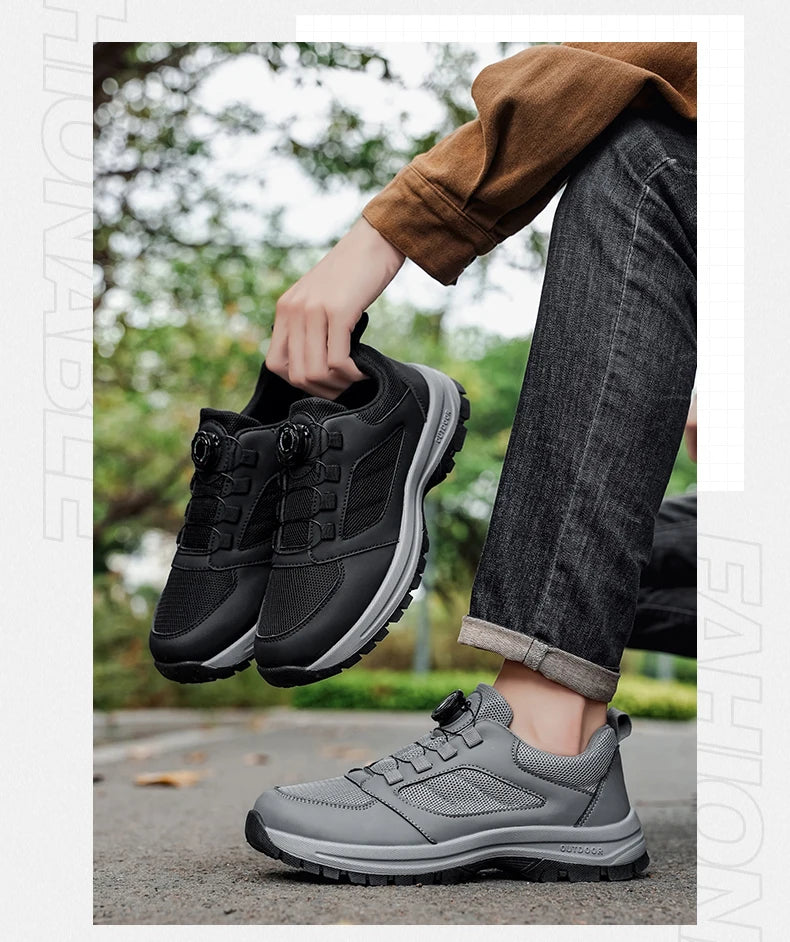 Men'S Spring And Autumn Sports Shoes Rotating Buckle Comfortable And Non Slip Hiking Sports Shoes Plus Size Men'S Shoes 39-48 Pi-Mart