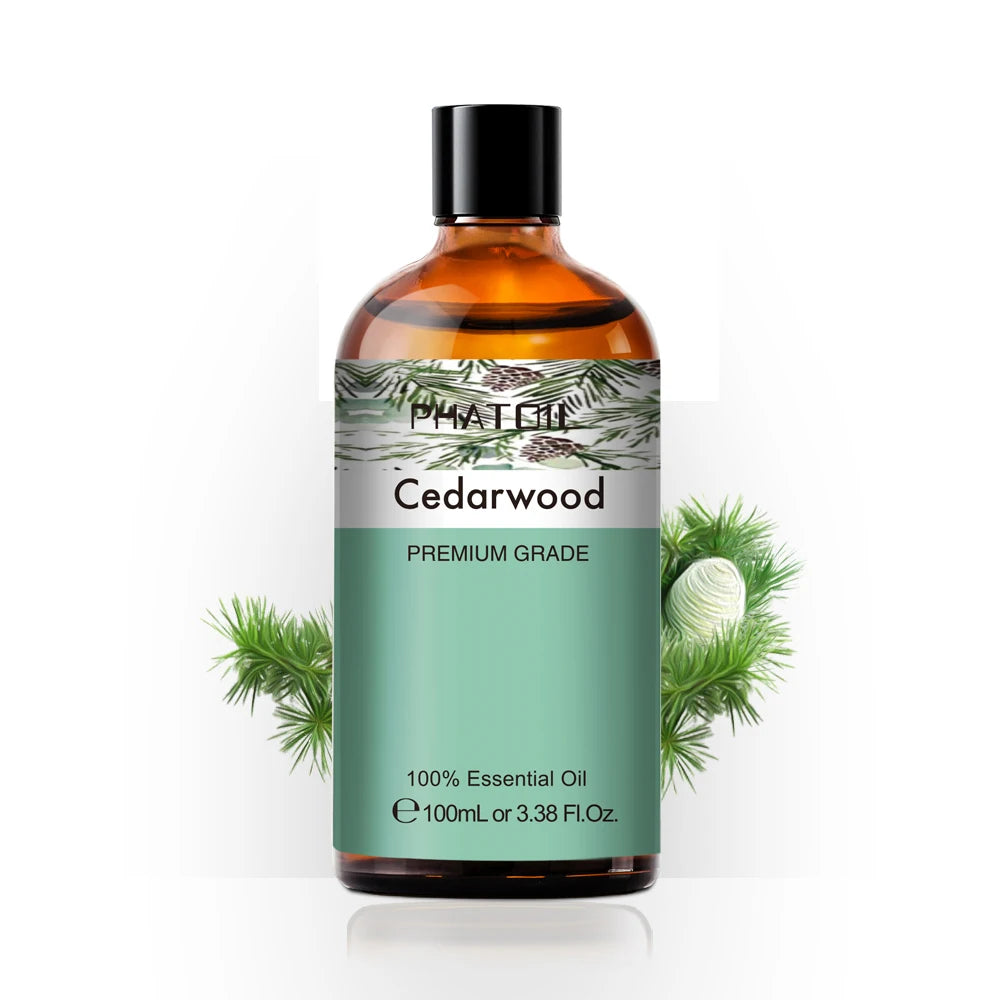 100ML Pure Natural Essential Oils Diffuser for Skin Care Rose Orange Lemon Lavender Rose Geranium Chamomile Avocado Aroma Oil Pi-Mart