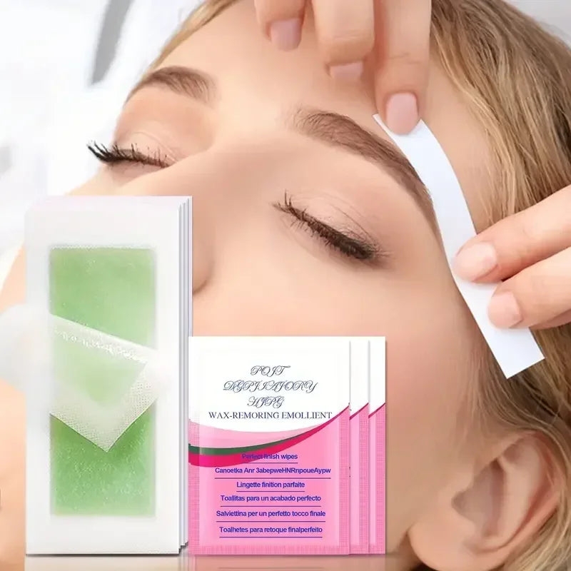 6/20PCS Hair Removal Wax Strips, Cold Wax Paper for Face, Arm, Leg & Body, Skin-Friendly, Long-Lasting, Unisex, Certified Tri Light Beauty