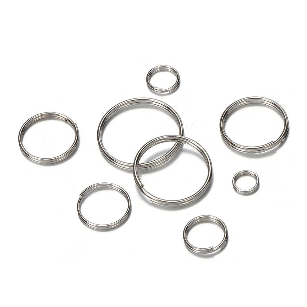 50pcs Key Ring Connector for DIY Keychain Making Findings Pi-Mart