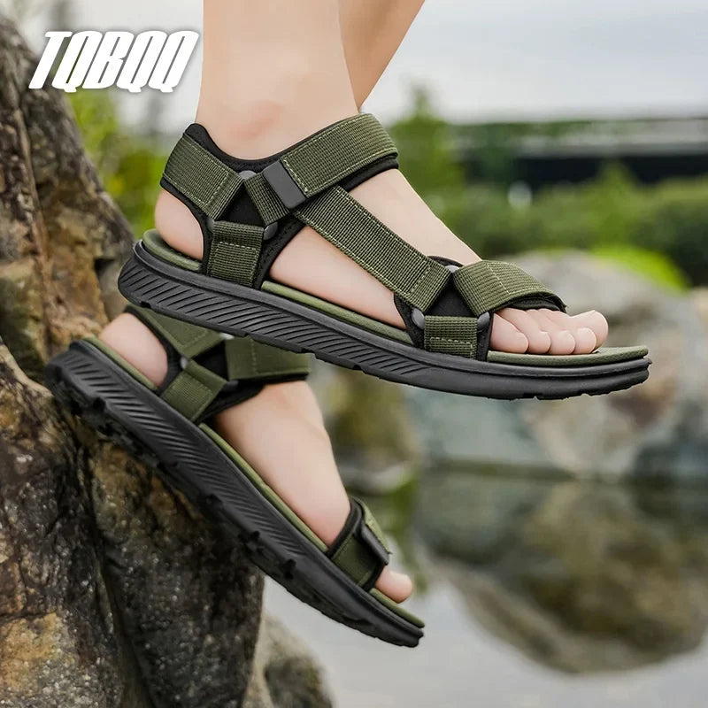 TQBQQ Men's Sandals Lightweight Non-Slip Quick Dry Beach Walking Travel Outdoor Water Friendly Cushioned EVA Shoes LadyShow.Store