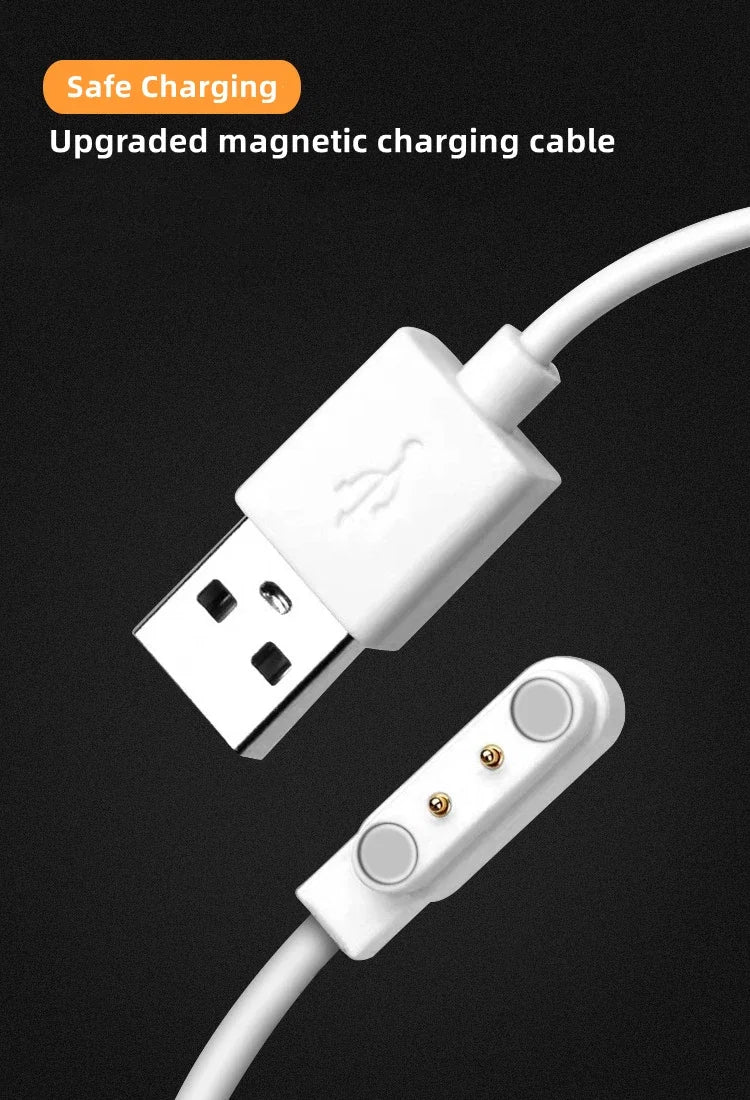 2Pin 4Pin 5Pin Magnetic Charging Cable USB to Pogo Pin for Smart Watch Earphone Wristband 60cm 5V Magnetic Dock Charger Adapter LadyShow.Store