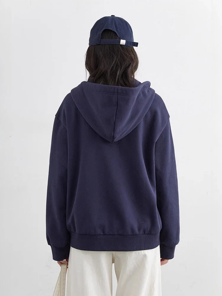 CHIC VEN Korean Women Sweatshirts Loose Casual New Hooded Female Top Drawstring Ladies Jacket Fleece Pullover Autumn Winter 2025 LadyShow.Store