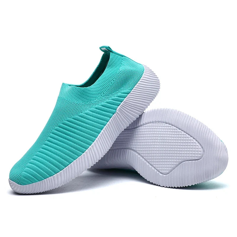 Women Vulcanized Shoes High Quality Women Sneakers Slip On Flats Shoes Women Loafers Plus Size 43 Walking Flat LadyShow.Store