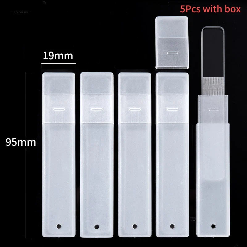 Nano Glass Nail File Transparent Crystal Nail Polish Rubbing Strip Polishing And Shining Nail Enhancement Tool Tri Light Beauty