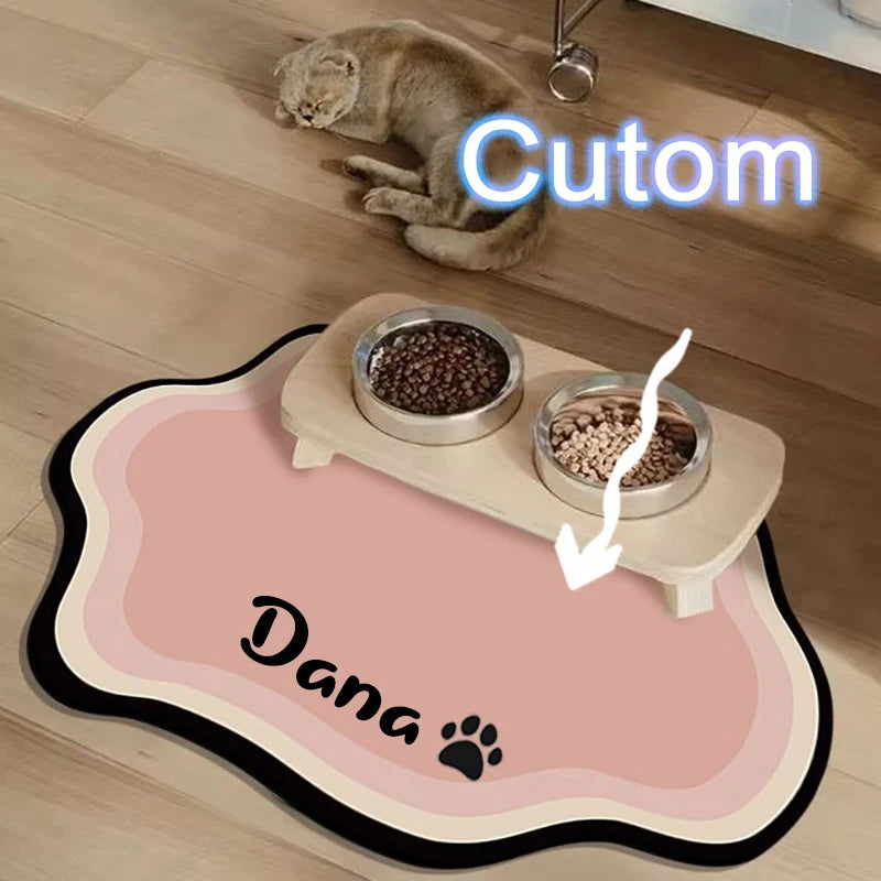  Custom Pet Feeding Mat Cute Shape Dog Diatom Mud Floor Mat Non-Slip Waterproof Home Decoration Dog Feeding Pad Pi-Mart