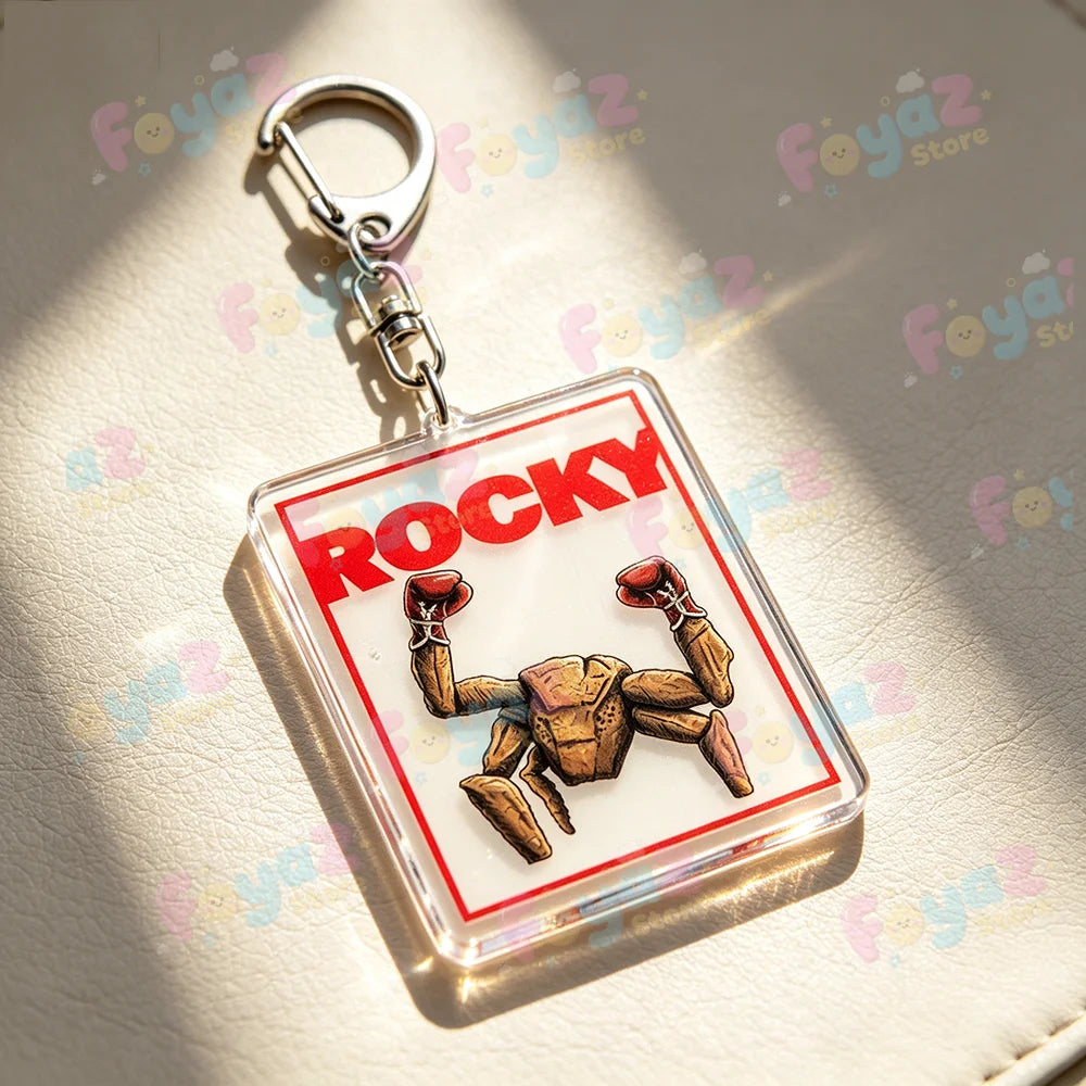 Rocky Amaze Amaze Keychains for Accessories Bag Charm Project Hail Mary Mission Crest Keyrings Jewelry Fans Gifts Pi-Mart