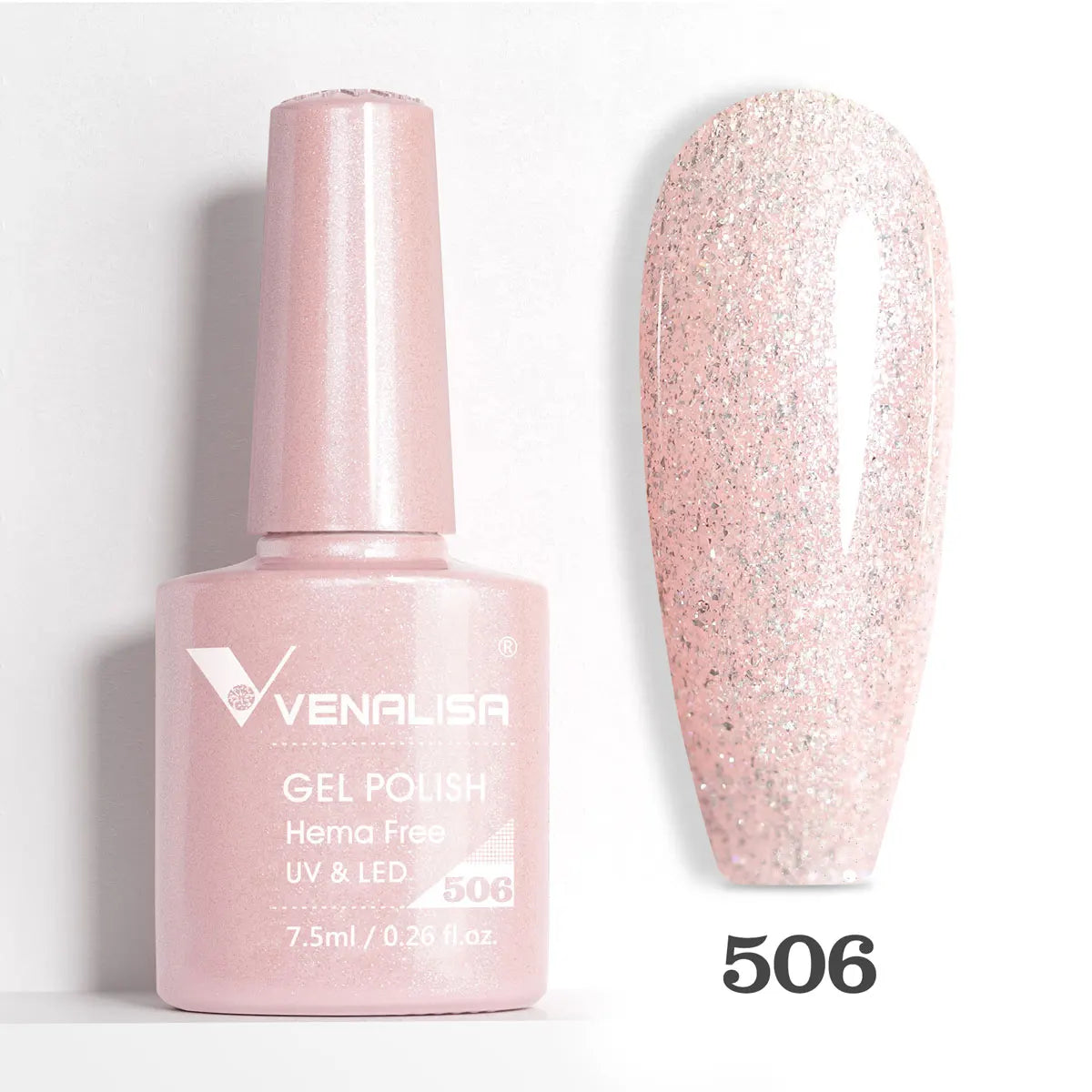 Venalisa HEMA TPO FREE Nail Gel Polish Glitter Gorgeous Full Coverage Soak Off UV LED French Nail Jelly Pink Nude Collection Tri Light Beauty