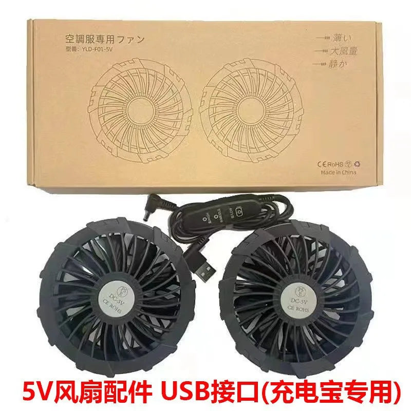 Cooling Air Conditioning Clothes with Fan Outdoor Charging Summer Cooling Welding Labor Overalls Men Pi-Mart