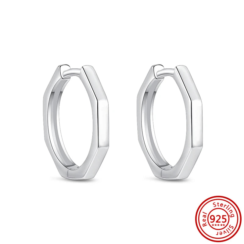 Hot Sale 925 Sterling Silver Heart Earrings Fit Original Charms Hoop Earrings For Women Girls Stud Earring Fine Jewelry Gifts Pi-Mart