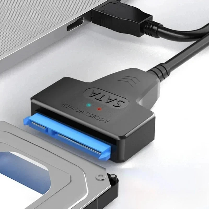 SATA to USB 3.0 / 2.0 Cable Up to 6 Gbps for 2.5 Inch External HDD SSD Hard Drive SATA 3 22 Pin Adapter USB 3.0 to Sata III Cord Pi-Mart