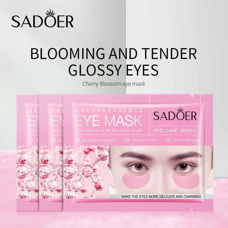 5/10/20 Pairs SADOER Crystal Collagen Eye Mask Anti Dark Circles Removal Eyes Bags Moisturizing Eye Patches for Eyes Skin Care Tri Light Beauty