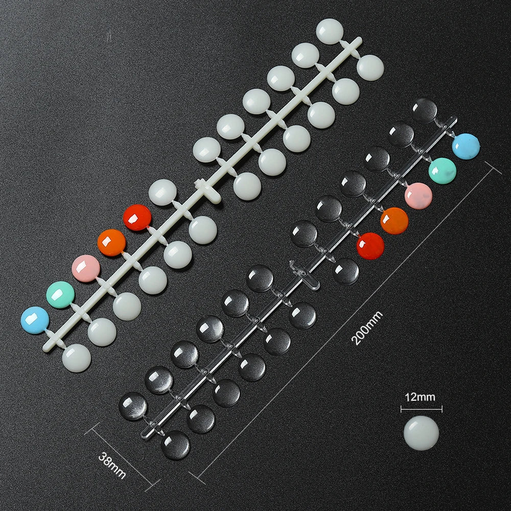 TP 120pcs Nail Polish Display Table With Stickers Polka Dot Color Card Nail Display Board Clear/Nature Color Card Nail Art Tools Tri Light Beauty