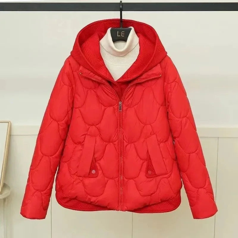 2025 Fashion Coats Korean Style Loose Cropped Coat Women Jacket Women Parkas Warm Puffer Jackets Casual Coat New Winter Clothes LadyShow.Store