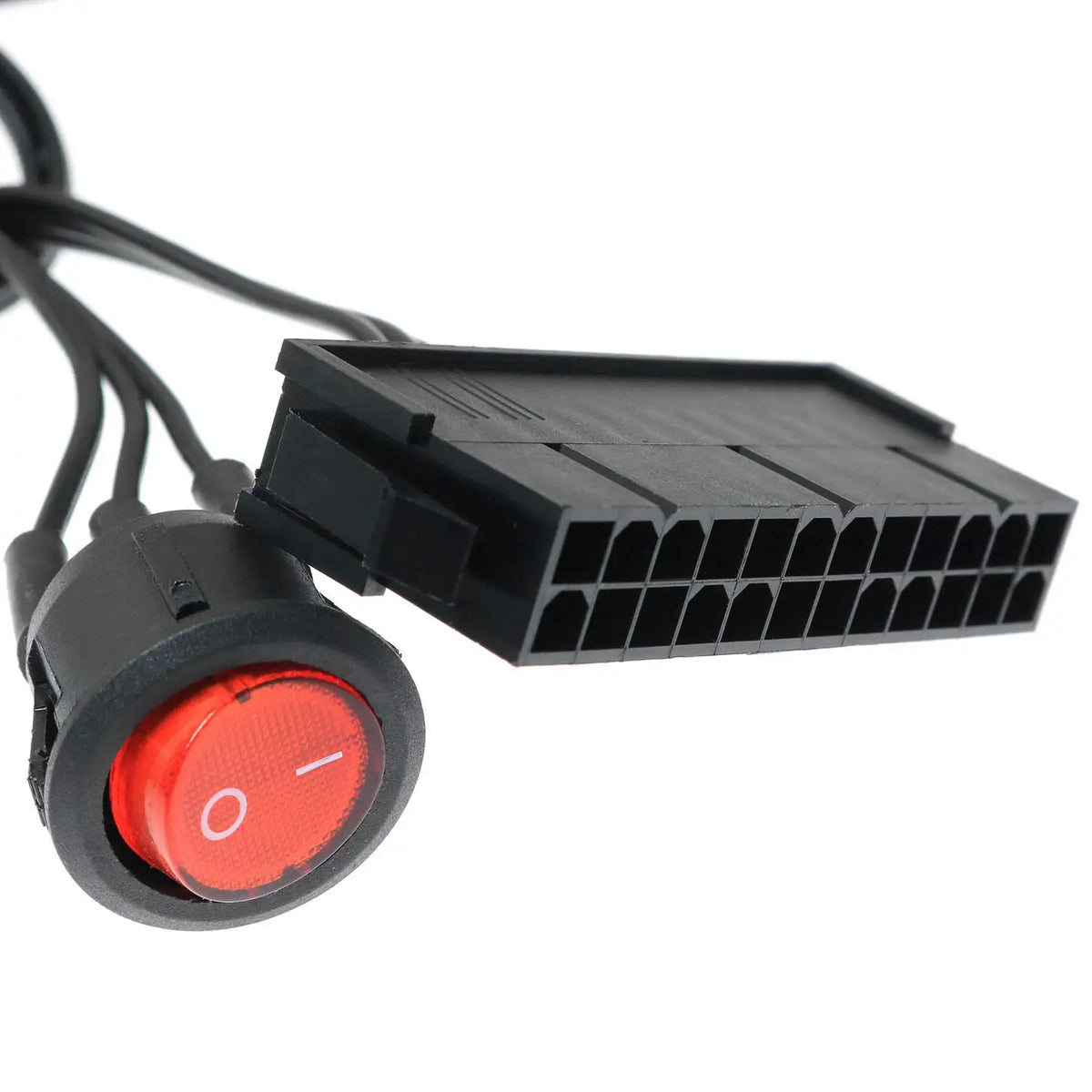 54cm Cable Copper Tin Wire 24-Pin Female ATX PSU PC Power Supply Starter Tester Start Up Jumper with ON/OFF Switch Pi-Mart