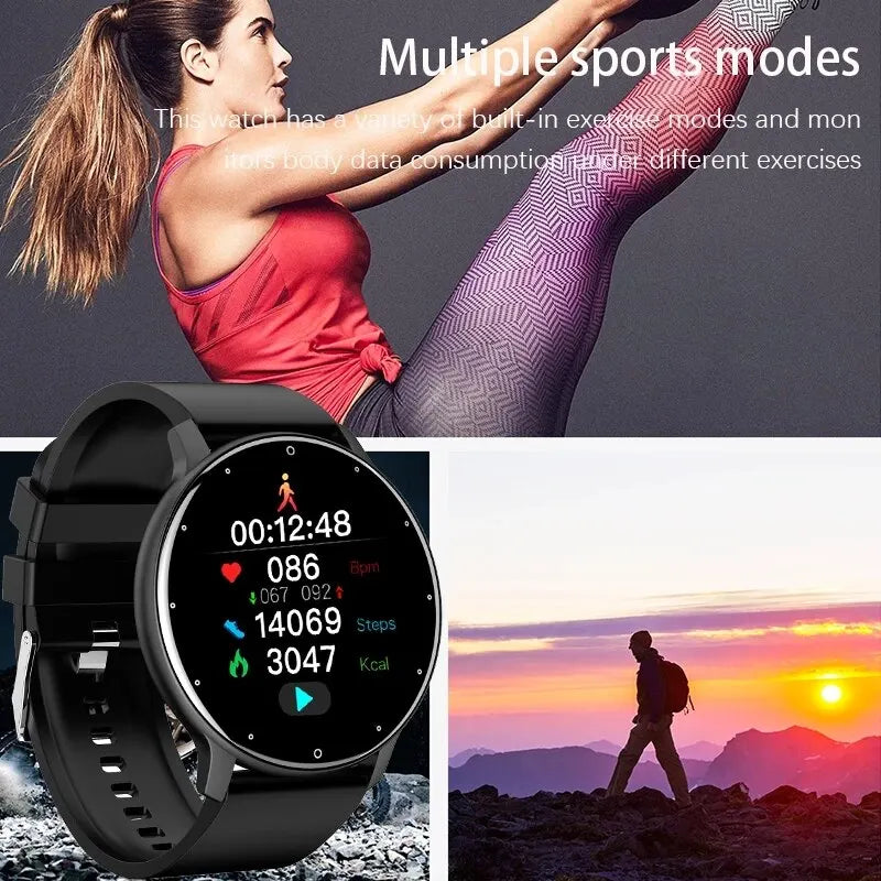 LIGE 2024 New Men Smart Watch Real-time Activity Tracker Heart Rate Monitor Sports Women Smart Watch Men Clock For Android IOS