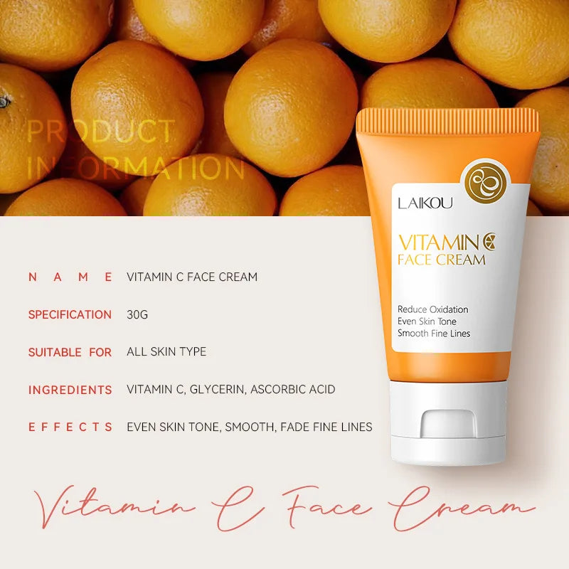 LAIKOU Vitamin C Face Cream Moisturizing Nourishing Japan Sakura Creams Uniform Skin Tone Beauty Facial Skin Care Product Tri Light Beauty