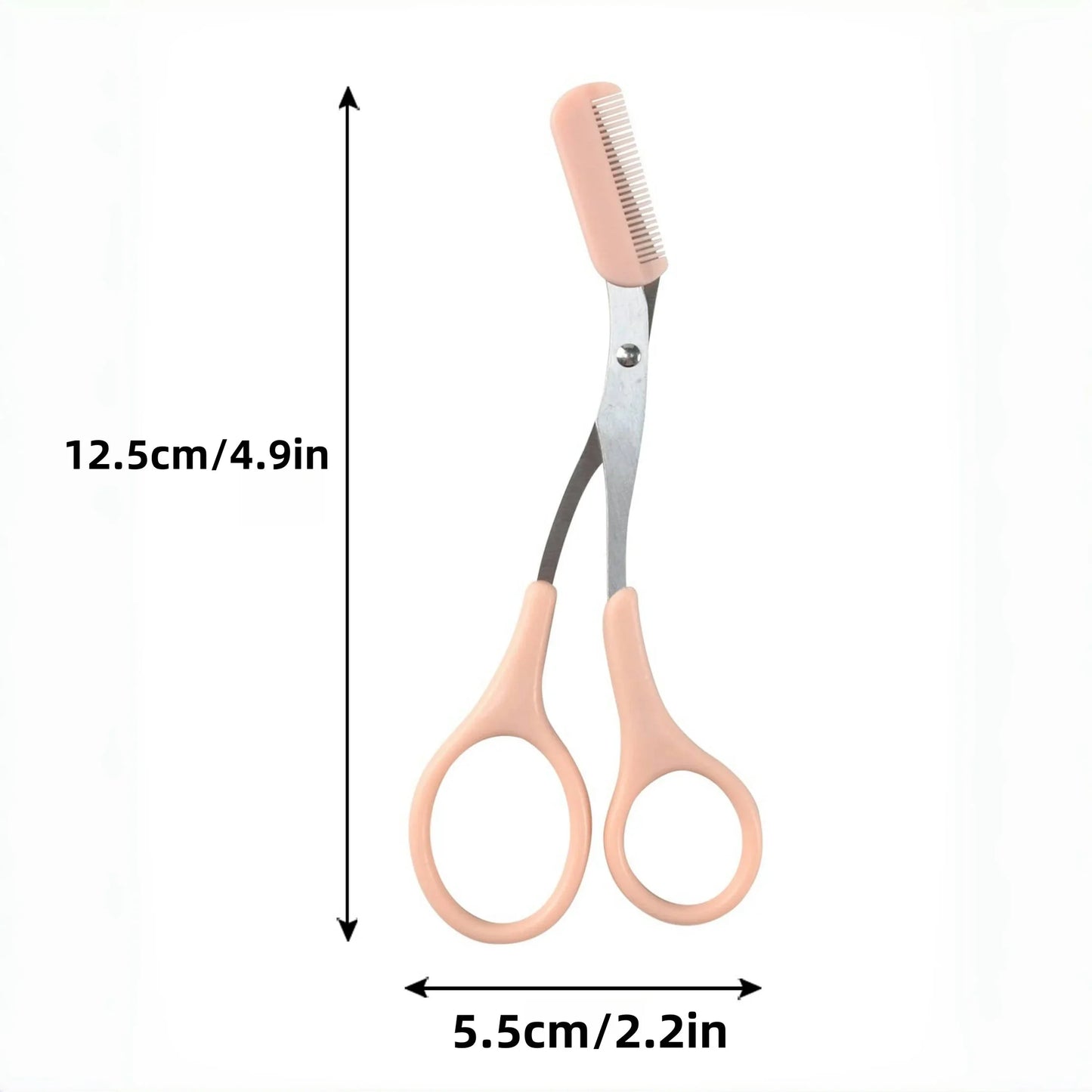 Eyebrow Razor Scissor  Stainless Steel Safe Anti-scratch Trimmer for Beginners Crescent Sharp Beauty Tool Multi-color Tri Light Beauty