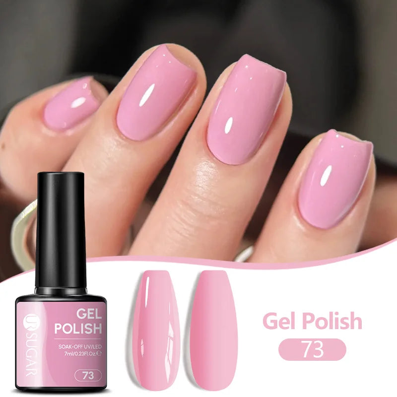 UR SUGAR 7ML Nail Gel Fresh Macaron 107 Colors All For Manicure Semi Permanent Soak Off LED UV Long-Lasting Nail Art Varnish Tri Light Beauty