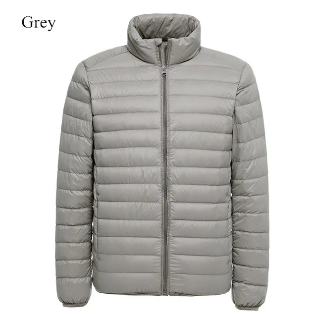 Men's Lightweight Water-Resistant Packable Puffer Jacket 2023 New Arrivals Autumn Winter Male Fashion Stand Collar Down Coats Pi-Mart