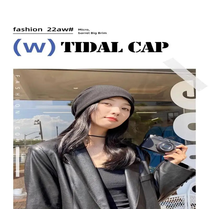 Casual Keep Warm Thin Knit Hat Cute Outdoor Cold Cap Ear Protection Warm Stack Hat For Men Women Pi-Mart
