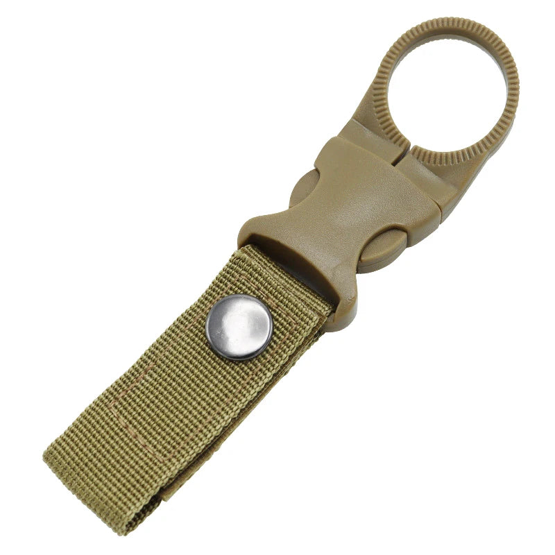 Webbing Water Bottle Holder Climbing Carabiner Belt Backpack Hanger Hooks Clip Multifunction Water Bottle Nylon Buckle Hook Clip Pi-Mart