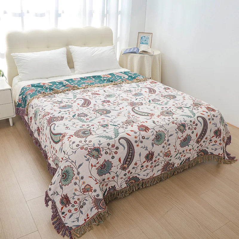 Nordic Throw Blanket For Beds Cotton Double Sided Sofa Cover Sofa Cushion Soft Blanket Leisure Bedspread Four Seasons Thin Quilt Pi-Mart