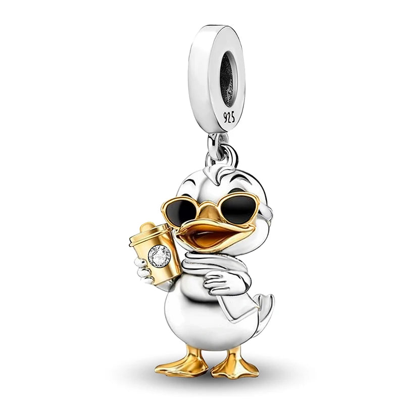 925 Sterling Silver Sunglasses Duck Puppy Cooking Mouse Bead Diy Bracelet Bangle Making Gift Of High Quality Fine Jewelry Pi-Mart
