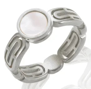 Stainless Steel Ring for Women Inlaid Zircon Rings Waterproof Romantic Fashion Jewelry Pi-Mart