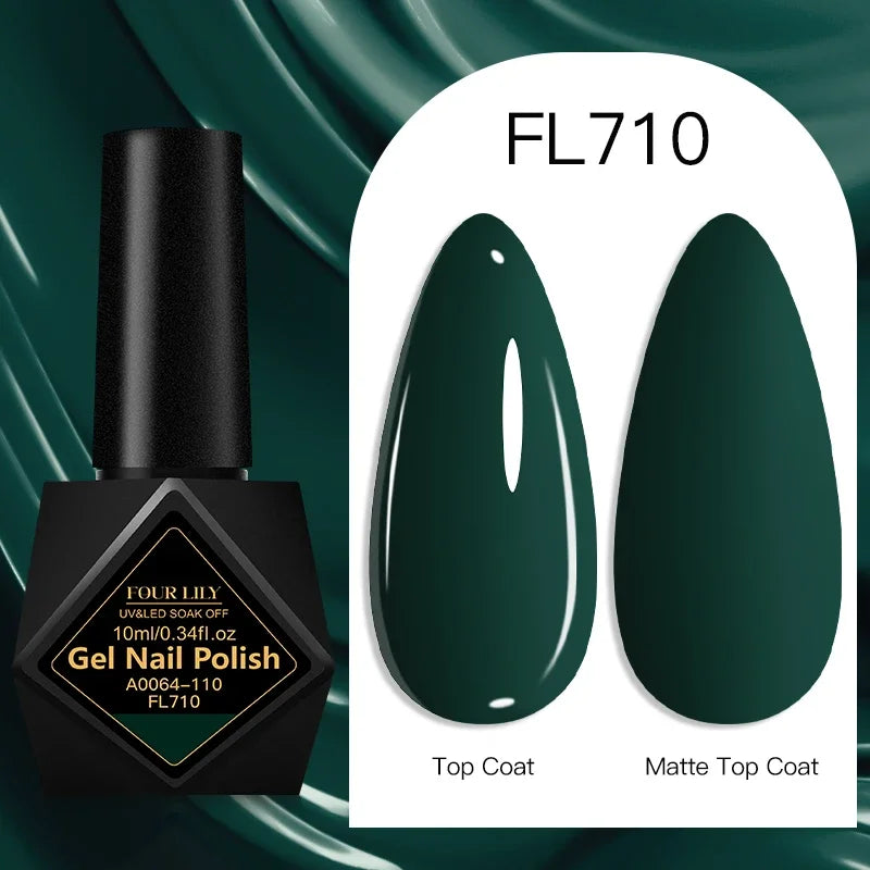 10ml Gel Nail Polish 162 Colors Nail Supplies Vernis Semi Permanent Nail Art Manicure Soak Off LED UV Gel Nail Varnishes Summer Tri Light Beauty