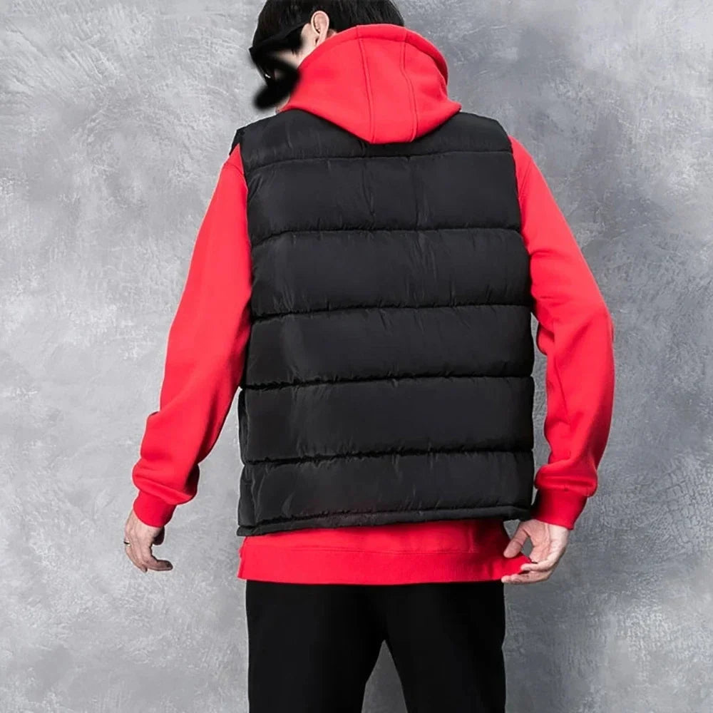 White Vest Jacket Men Slim Fit Stand Collar Sleeveless Puffer Jackets Spring Autumn Casual Waistcoat Men Warm Coat 2024 Trends LadyShow.Store