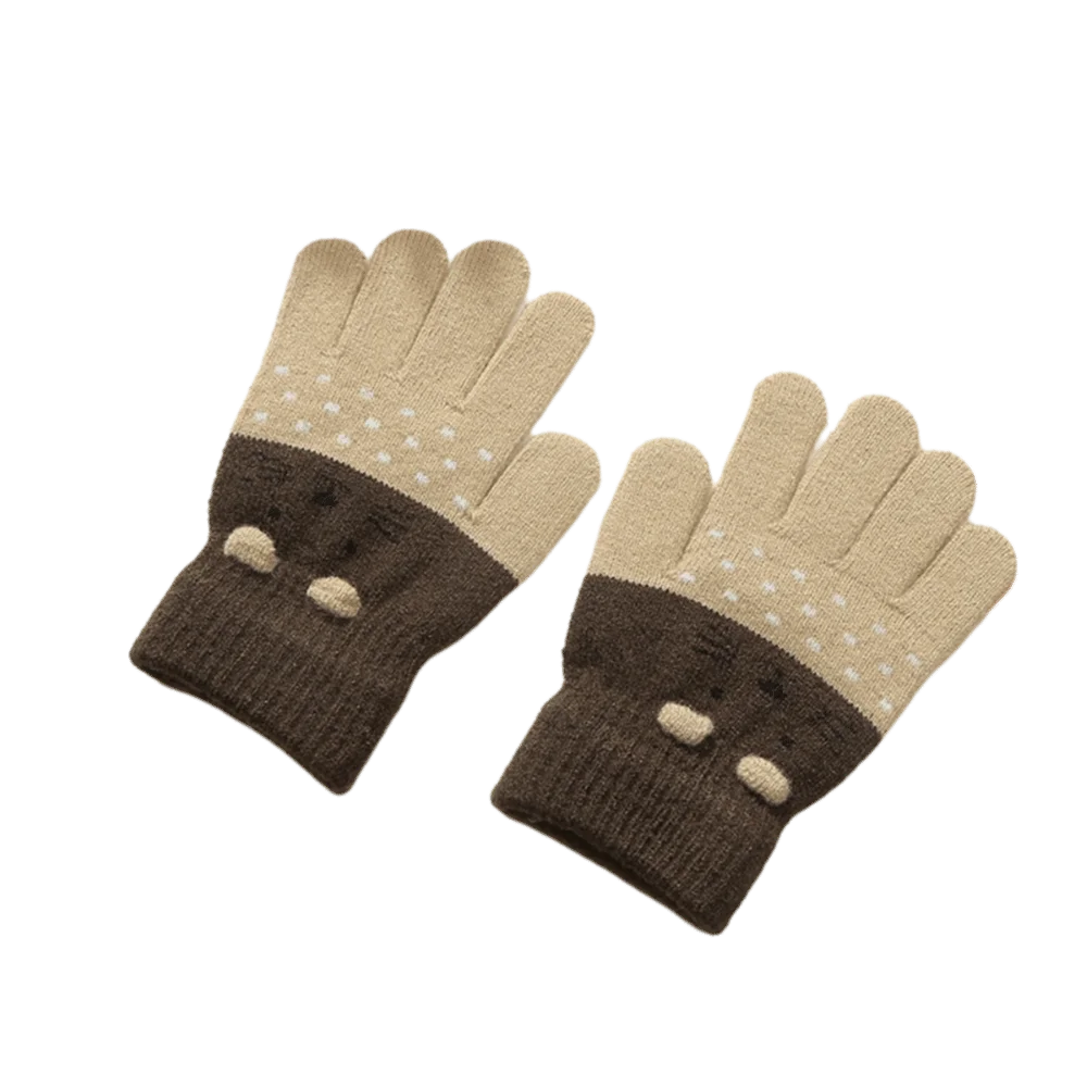 3- 10Years Old Fashion Warm Winter Gloves Coldproof Candy Color Children Mittens Soft Elastic Gloves Outdoor Pi-Mart