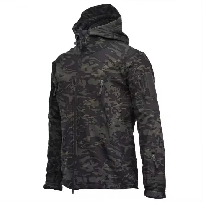 Military Shark Skin Soft Shell Jackets Men Tactical Windproof Waterproof jacket men Army Combat Jackets Mens Hooded Bomber Coats Pi-Mart
