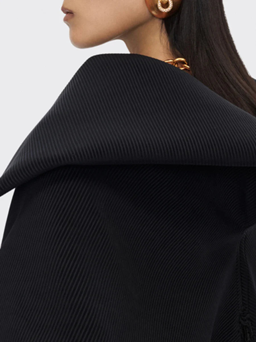 TWOTWINSTYLE Solid Loose Spliced Zipper Fashion Jackets for Women Lapel Long Sleeves Patchwork Lace Up Casual Jacket Female New LadyShow.Store