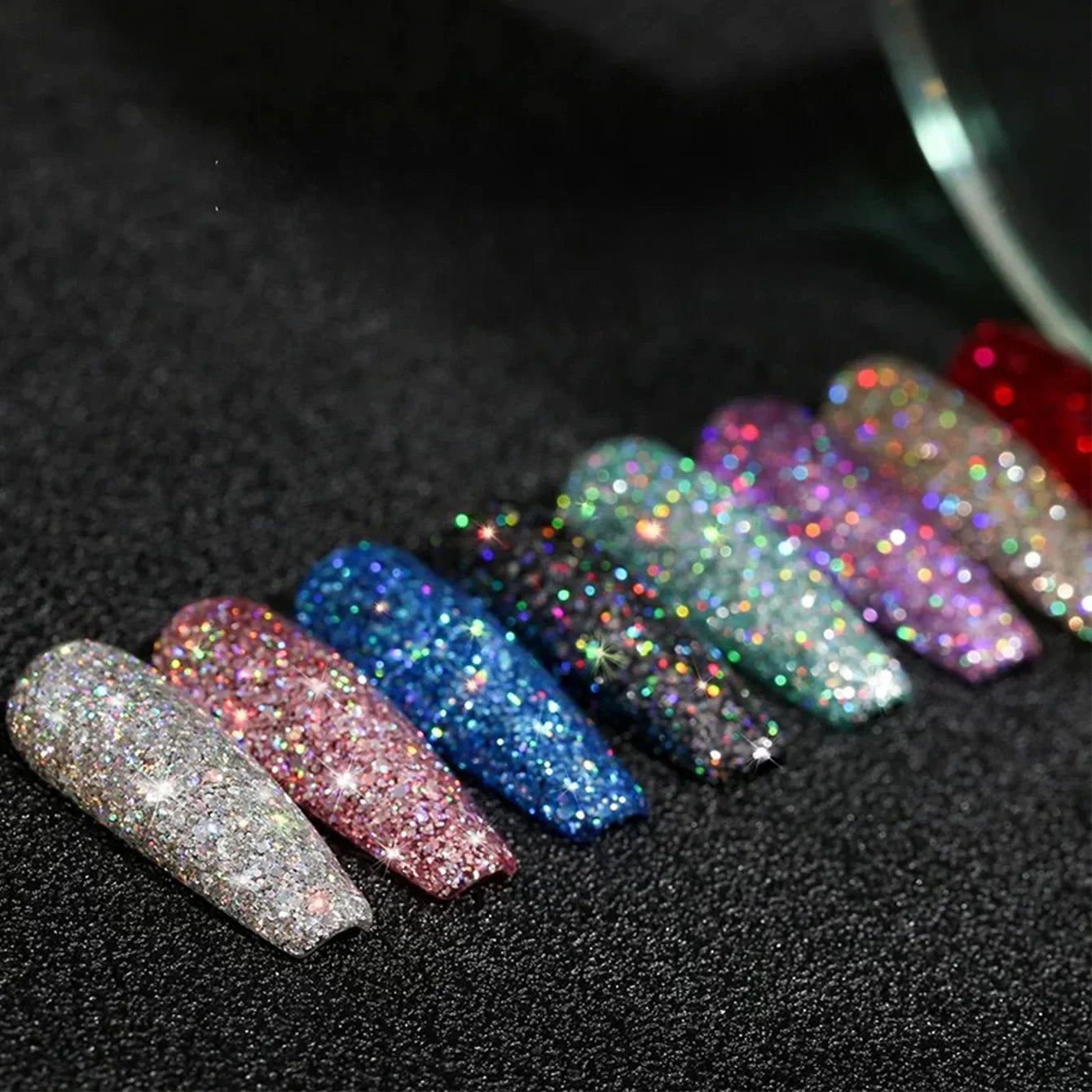 SHAKA 1-8pcs Popular Versatile Whitening Pink Green Blue Bling Gel Super Glitter Water Light Broken Diamond Gel Nail Polish Tri Light Beauty