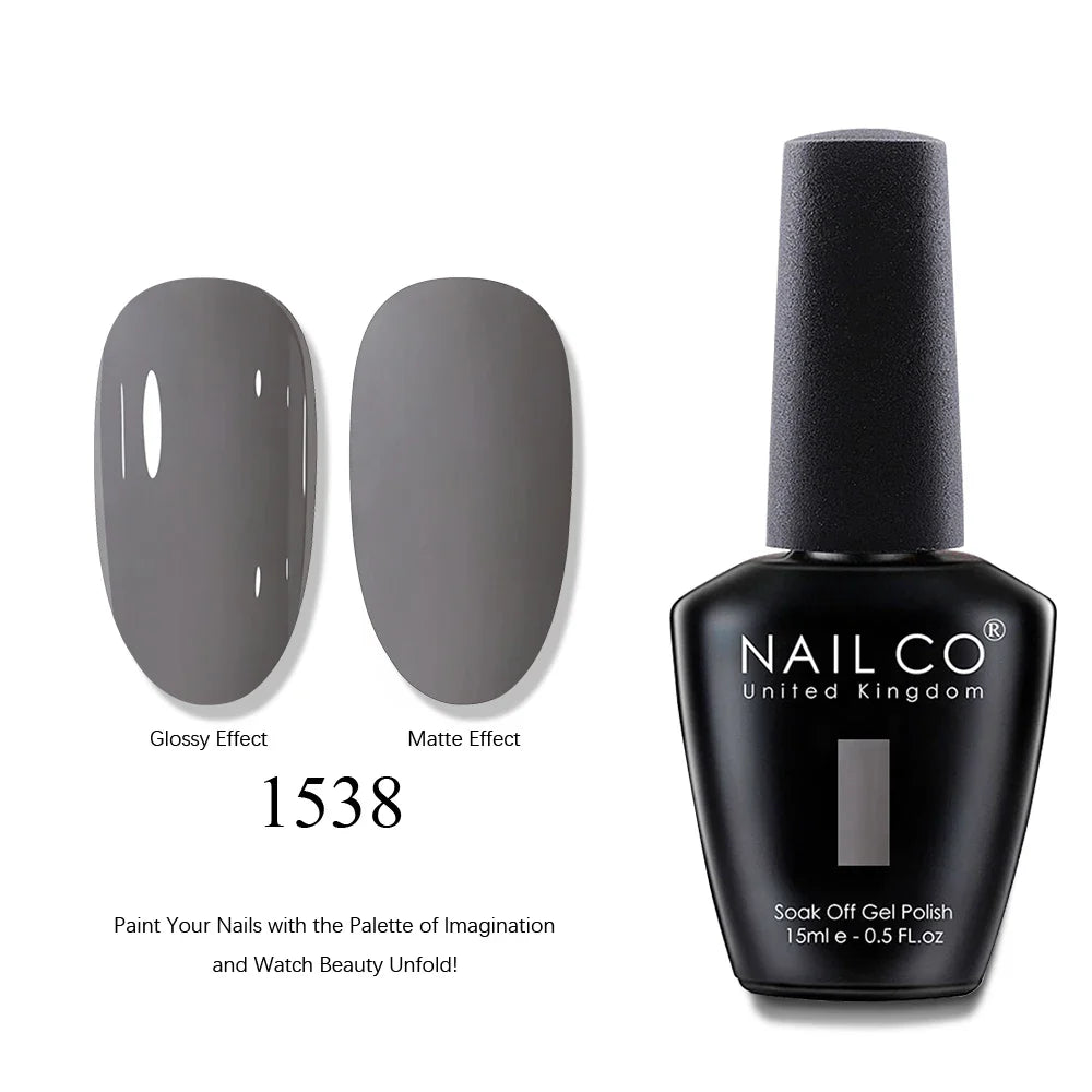 NAILCO 15ml Brown Nails Art Red Color Gel Nail Polish Semi-permanent UV Gel Polish Coffee Manicure Chocolate Hybrid Nail Varnish Tri Light Beauty
