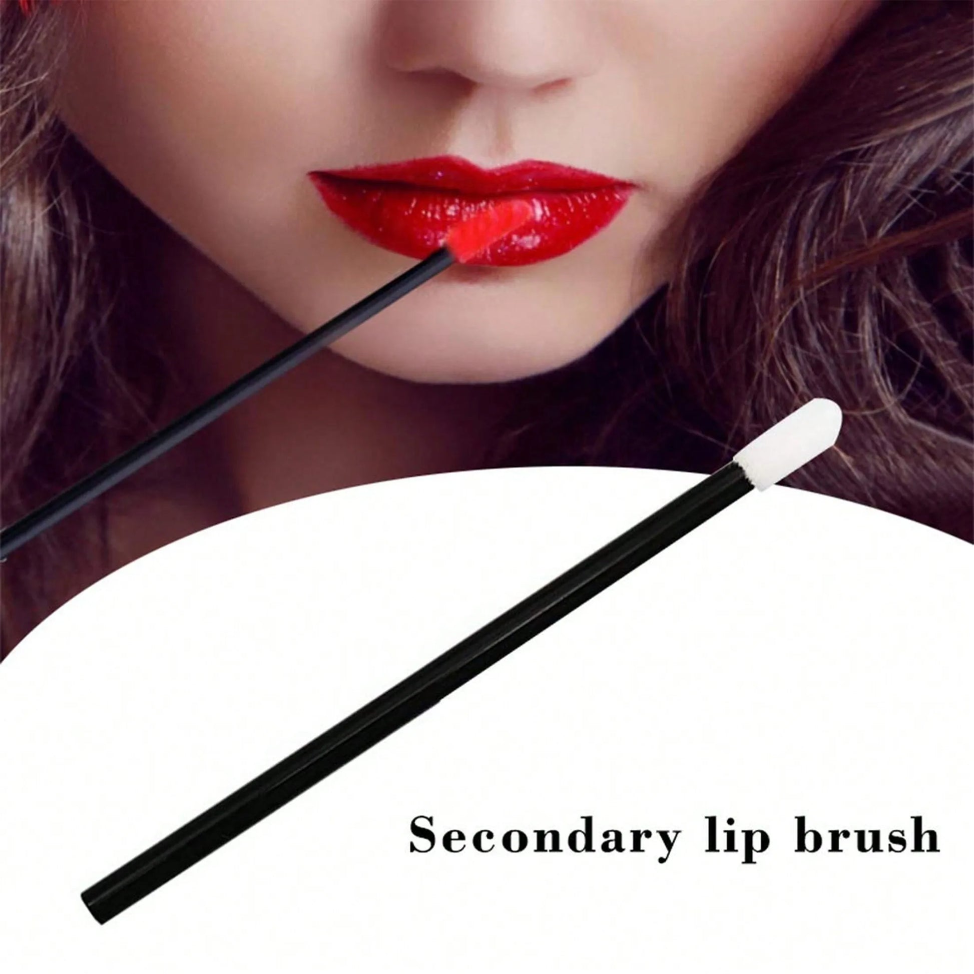 100pcs/Set Disposable Lip Brushes, Makeup Applicator Wands For Lipstick, Lip Gloss, Cosmetic Beauty Tools Kit,Giveaways Pi-Mart