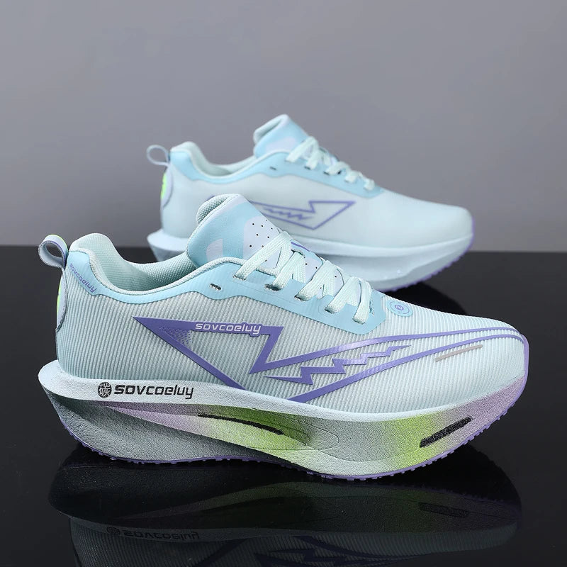 2026 Running Shoes Carbon Board Marathon Men Sports Breathable Lightweight Women's Comfy Athletic Antiskid Sneakers Casual New Pi-Mart