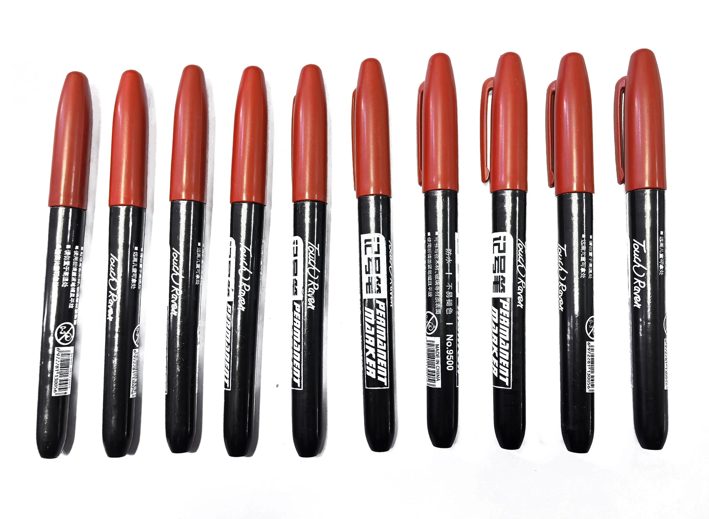 6 PCS Permanent Marker Pen Manga Drawing Markers Black Blue Red Waterproof Ink Sketch Pens Stationery Art School Supplies Pi-Mart
