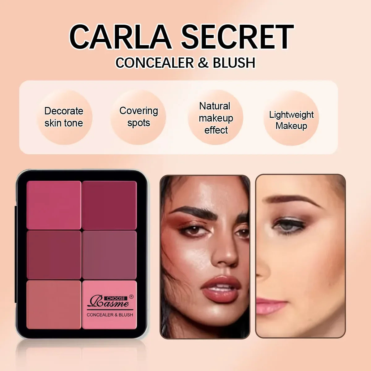 12-color concealer and blush palette Matte and highlight contour makeup rouge palette LadyShow.Store