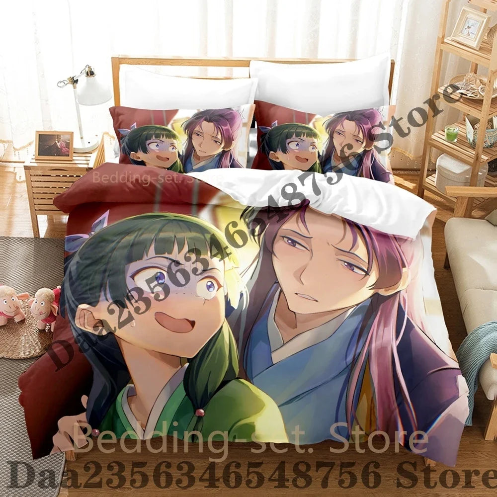 2026 The Apothecary Diaries Bedding Set Single Twin Full Queen King Size Bed Set Bedroom Duvetcover Sets Anime Bed Sheet Set LadyShow.Store