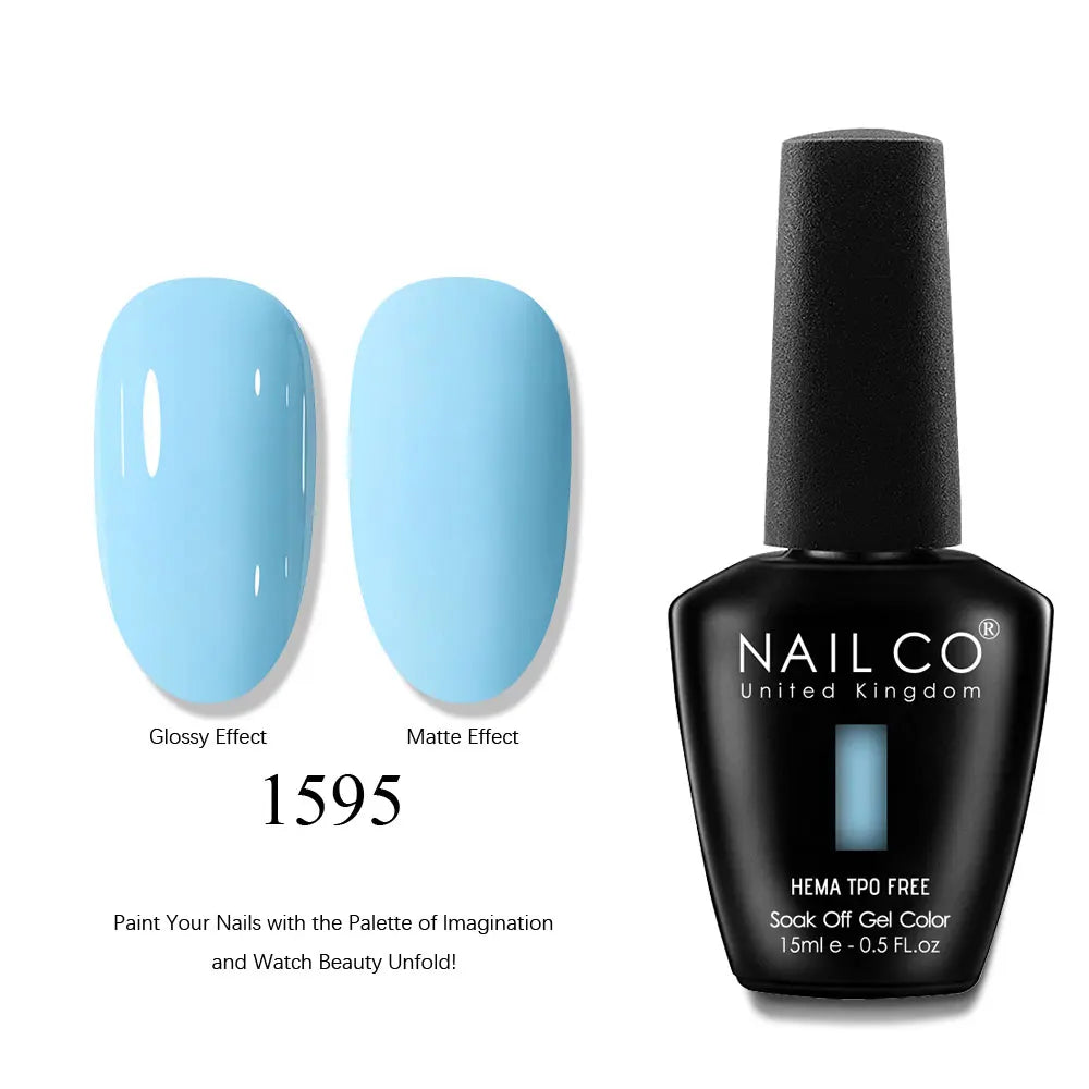 NAILCO 15ml Nails Art Gel Lack Polish Summer Hybrid Nail Varnish Manicure UV Top Coat Base HEMA TPO FREE Esmalte Nail Gel Polish Tri Light Beauty