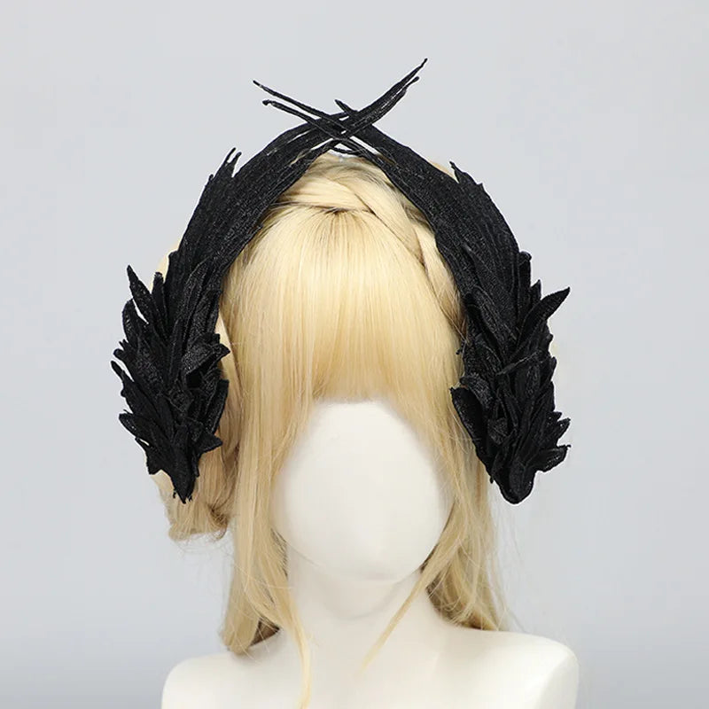 Lolita Feather Angel Wings Hair Clip Barrette Angel Wing Hairpin Lolita Anime Cosplay Hair Accessories Halloween Party Headwear Pi-Mart
