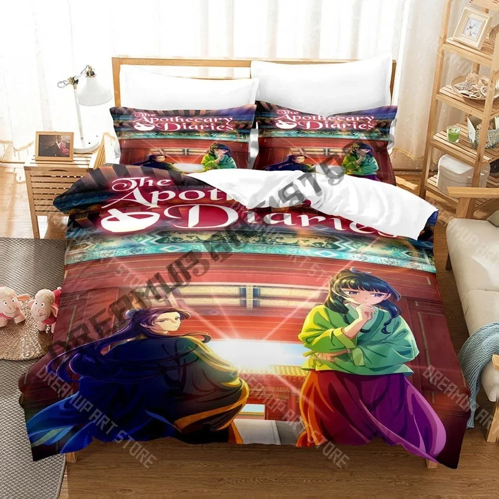 3D Print Apothecary Diaries Bedding Set Single Twin Full Queen King Size Bed Set Adult Bedroom Duvetcover Sets Anime Bed Sheet LadyShow.Store
