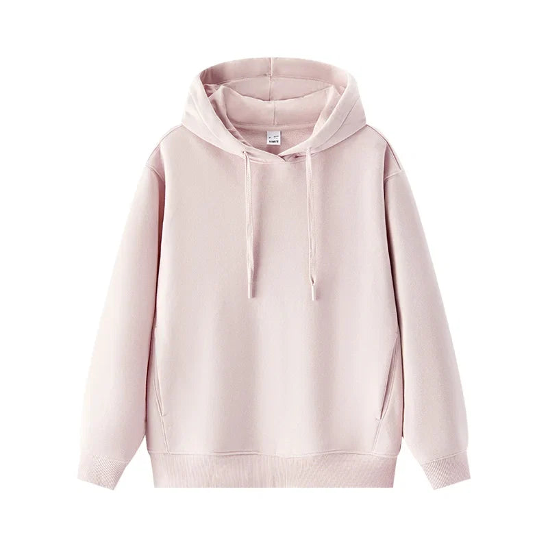 Semir Hoodie Women Fleece Lined Thermal Antibacterial Loose Fit Solid Color 2025 New Winter Casual Pullover LadyShow.Store
