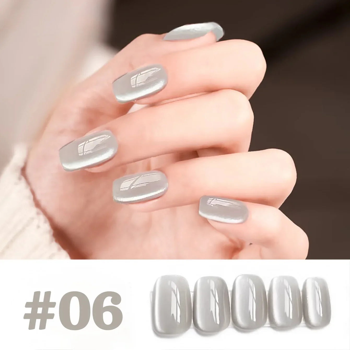 1-12pcs WS Hot Style Non-gray Universal White Cat Eye Gel Nail Polish Super Flash White Glass Bead Nail Art Nail Suppies Tri Light Beauty