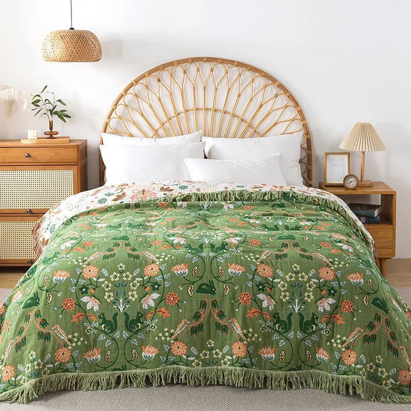 Nordic Throw Blanket For Beds Cotton Double Sided Sofa Cover Sofa Cushion Soft Blanket Leisure Bedspread Four Seasons Thin Quilt Pi-Mart